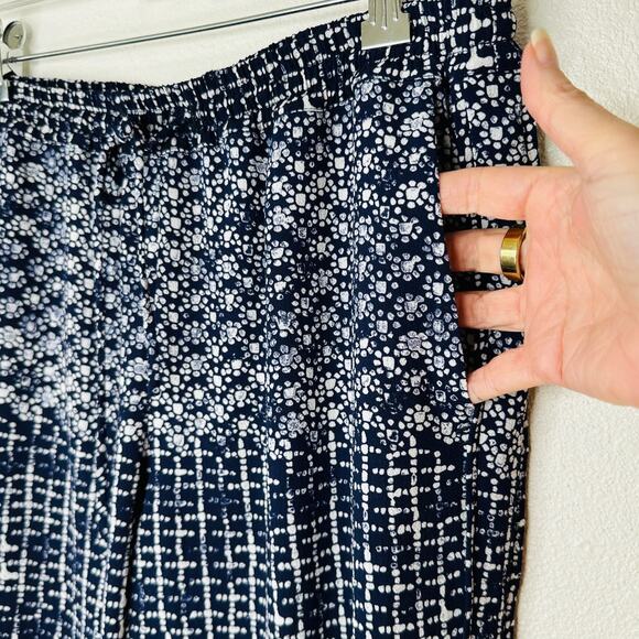 Tavik Womens Navy Ivory Polka Dot Cinch Tie Waist Banded Jogger Pant S - Picture 7 of 15